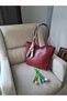 Bordo Kalp Scarf Detailed Zipper Closure Shoulder Bag