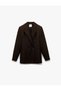 Brown Women's Blazer Jacket - 3
