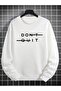 -Men's Gray Printed Sweatshirt 3-Thread Quality Fabric Oversized Cut - 3