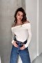 Madonna Collar Long Sleeve Ribbed Knit Sweater - 4