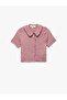 Pink Women's Peter Pan Neck T-Shirt