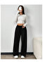 3-Piece Winter Black Gray Navy Wide-Leg Winter Sweatpants Set Plus Size Comfortable Fabric - 2