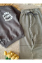Boys' Striped Gray 100% Cotton Top and Bottom Set - 3