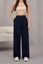 Women's High Waist Wide Leg Wide Leg Elastic Waist Palazzo Pants - 4