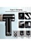2-in-1 Car Vacuum & Air Duster - Foldable Rechargeable Handheld Vacuum (Black) - 4