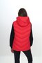 Pomegranate Flower Girl's Water Repellent K Hooded Inflatable Vest with Zipper Pockets - 5