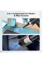 2-in-1 Car Vacuum & Air Duster - Foldable Rechargeable Handheld Vacuum (Black) - 2