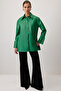 Faux Leather Shirt with Wide Cuffs - 3