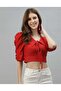 Red Drawstring Top - 4