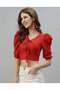 Red Drawstring Top - 2
