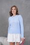 Women's Polo Neck Zipper Detail Ribbed Knit Knitwear Sweater - 3