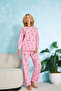 Pink Character Bow Patterned Cotton Pajama Set - 2