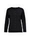 Plus Size Women's Sleeve Stone Detailed Combed Cotton Blouse - 3
