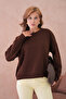 Kadı Bisiklet Yak Lace-Like Knit Oversized Knitwear Sweater - 4