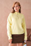 Women's Half Turtleneck Zipper Detail Oversized Knitwear Sweater - 5
