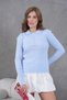 Women's Polo Neck Zipper Detail Ribbed Knit Knitwear Sweater - 4