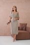 Women's Wide Collar Knit Detail Two-Piece Knitwear Set - 5