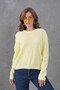 Women's Crew Neck Garni Detail Knitwear Sweater