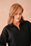 Women's Polo Neck Oversize Knitwear Sweater - 2