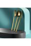 Venus Titanium Matte Gold 30 Piece 6 Person Cutlery Set 304 Quality 4mm (Knifeless) Heavy Premium - 2