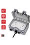 Waterproof Dual Extension Socket 13A IP66, Heavy-Duty Cord, UK Plug (3m x2) - 4