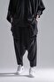 Unisex Black Balloon Pocket Avant-Garde Baggy Trousers - 6