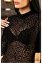 Leopard Patterned Velvet Flock Snap-On Bodysuit - 4