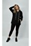 Women's Plus Size Long Sleeve Hooded Zipper Detailed Sweatshirt 2007 - 2