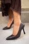 Relly Bitter Brown Leather Women's Heeled Shoes - 2