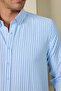 Striped Collared Button Slim Fit Men's Shirt - 6