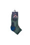 Ankle Socks 3 Pack – Half-Terry Men's Ankle Socks, Green Light Grey Brown - 8