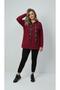 Women's Plus Size Long Sleeve Hooded Zipper Detailed Sweatshirt 2007 - 3