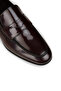 Men's Burgundy Genuine Leather Loafer Shoes - 5