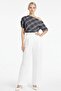 Women's One Shoulder Asymmetrical Cut Regular Fit Boat Neck Checkered Short Sleeve Blouse - Stylish Women's Blouse - 4