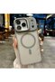 iPhone 17 Pro Max Magsafe Supported Matte Transparent Phone Case with Camera Stand Lens Protector Gift