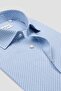 Bb Club Oscar Poplin Cotton Slim Fit Light Blue Classic Collar Men's Printed Shirt - 3