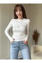 Crew Neck Long Sleeve Fingerless Bodysuit - 4