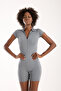 Women's Short Sleeve Zippered Sea/Pool/Sports Jumpsuit with Cup/Insert Holder Available - 5