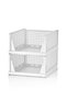 Set of 3 White Multi-Purpose Sliding Shelves for Clothing and Home Accessory Organization - 4
