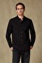 Piero Gabardin Cotton Comfort Fit Black Classic Collar Men's Straight Shirt - 4