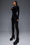 Silk Velvet Zippered Jumpsuit - 3