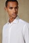 Piero Gabardin Cotton Comfort Fit White Classic Collar Men's Straight Shirt - 4