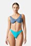 Women Brand Logo Bikini Bottom, Turquoise