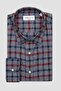 Bb Club Rio Twill Cotton Oversized Fit Gray Classic Collar Men's Plaid Shirt - 5