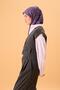 Viscose Blended Velora Scarf Purple-Salmon Powder Green Patterned Tok Duruşlu 90X90 - 5