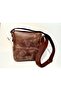 Genuine Leather Unisex Shoulder and Messenger Bag - Bitter Brown Color with Adjustable Strap 20X25 cm - 4