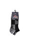3 Pack Terry Low-Cut Socks - Light Grey, Black & White - 7
