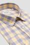 Bb Club Rio Oxford Cotton Oversized Fit Yellow Classic Collar Men's Plaid Shirt - 2