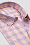 Bb Club Rio Oxford Cotton Oversized Fit Orange Classic Collar Men's Plaid Shirt - 3