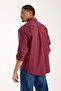 Bb Club Rio Twill Cotton Blend Oversized Fit Red Classic Collar Men's Checkered Shirt - 4